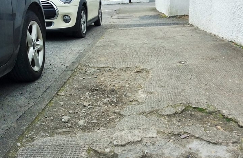 Pavement in need of repair