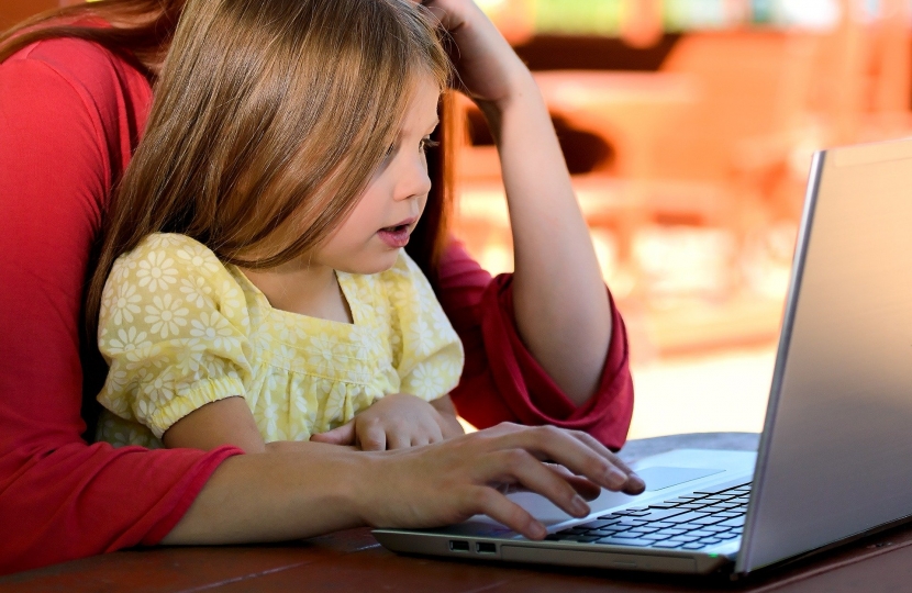 Child at computer