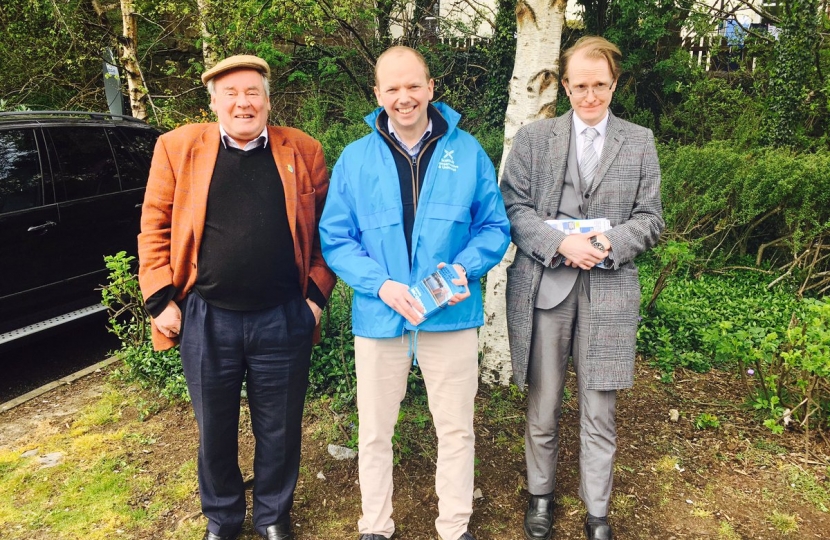 Cllr Sir Jamie McGrigor, Donald Cameron MSP and Cllr Andrew Vennard