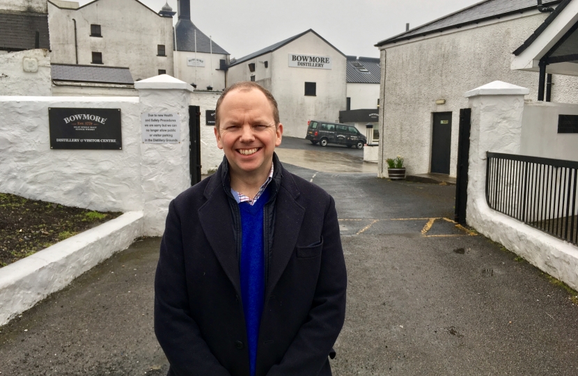 Donald at Bowmore Distillery