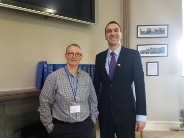 Cllr Barbara Morgan with Cllr Alastair Redman