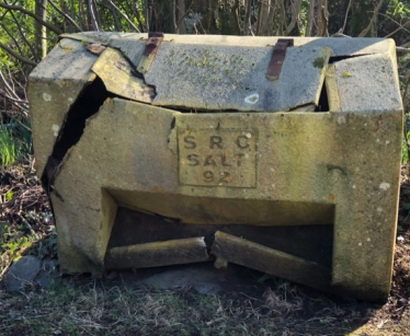 Damaged Grit Bin