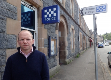 Donald outside Oban Police Station